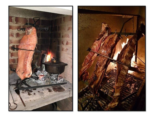 Estaca Asador Interior Parrilla Cruz Criollo Con Brochette 1