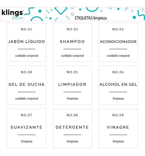 Klings Etiquetas Frascos Growler Limpieza Cuidado Personal Aseo 0