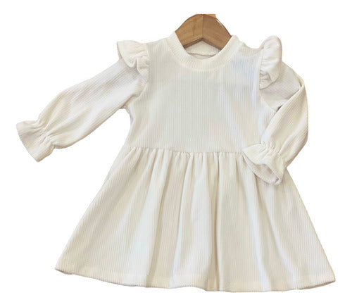 LTM Long Sleeve Ruffled Plush Dress for Baby Winter 0