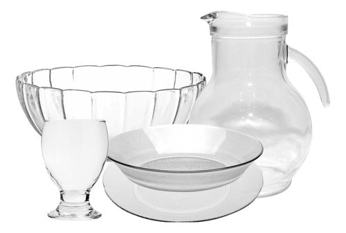 Rigolleau Acquamarine 20 Piece Glass Dinnerware Set 0