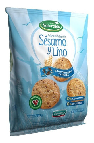 Alimentos Naturales Sesame and Flaxseed Cookies Box X12 0