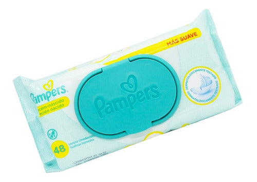 Pampers X12 Toallitas Húmedas Bebés Recién Nacidos Suave 6c 3