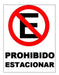 Cartel No Prohibido Estacionar Impreso Plastico 30x22cm E25 1