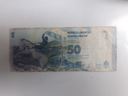 Billete De 50 Pesos Malvinas Reposicion Bott. N° 4203. Mira! 1