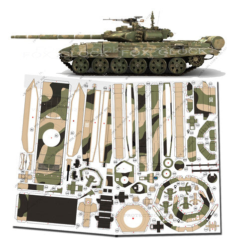 Papercraft Tanque T90 Escala 1.43 0