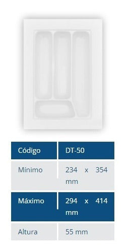 Divisor De Talheres Para Gaveta Og-50 294x414mm Branco 1