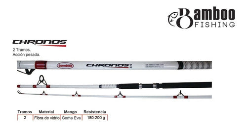 Bamboo Chronos 2.1m 2 Sections 180-200g Heavy Duty Fishing Rod 1