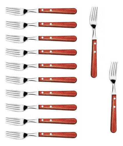 Tramontina Set X12 Jumbo Asado Forks Polywood 0