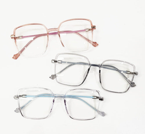 Noia Translucent Square Fashion Eyeglasses Frames 0