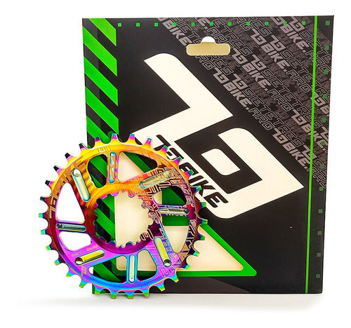 73BIKE Monoplato Direct Mount Sram Gxp Offset 3mm Anodized Rainbow 7