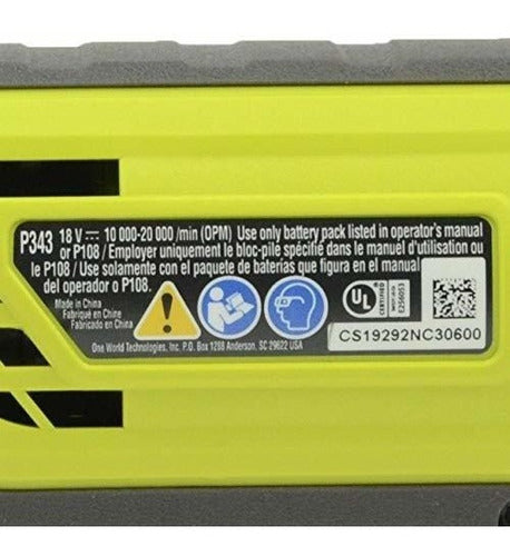 Ryobi P343 18v One Multiherramienta Oscilante Inalambrica ( 3