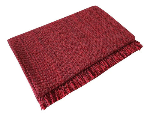 Búho Store Sofa Blanket. Color: Wine. 100% Cotton. 1.80 X 2.40 M 1