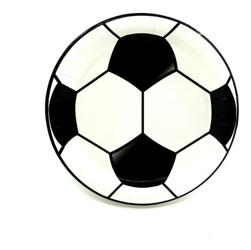 10 Platos De 23 Cm Futbol Pelota -  Decoración Gol 0