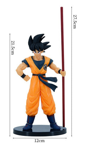 Figura Goku Dragon Ball Z Baculo Super Sayayin Anime Pvc 1