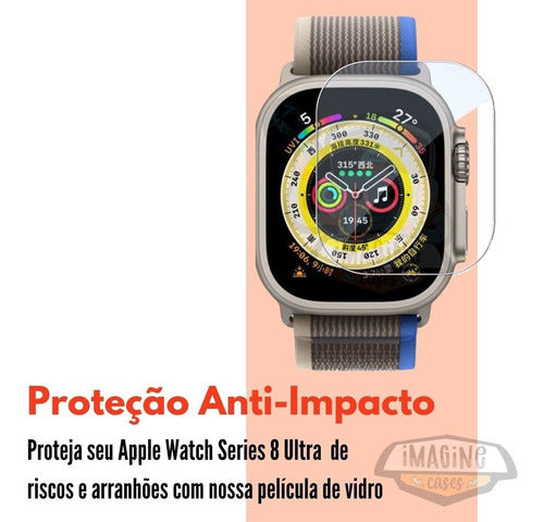 Kit 3 Película Vidro Temperado Compatíve Com Applewatch 8 49 3