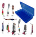 Metal Fishing Lure Spoon Kit with Organizer x10u 0