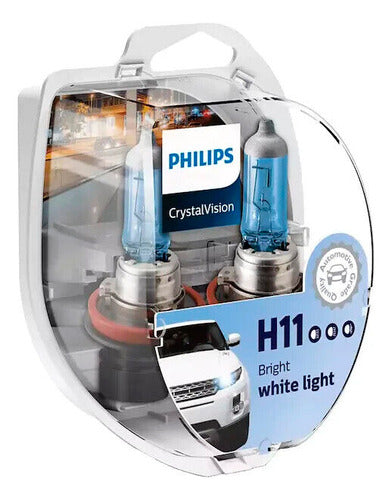 Lampara Philips Halogena 12v 55w H11 Crystal Vision 0