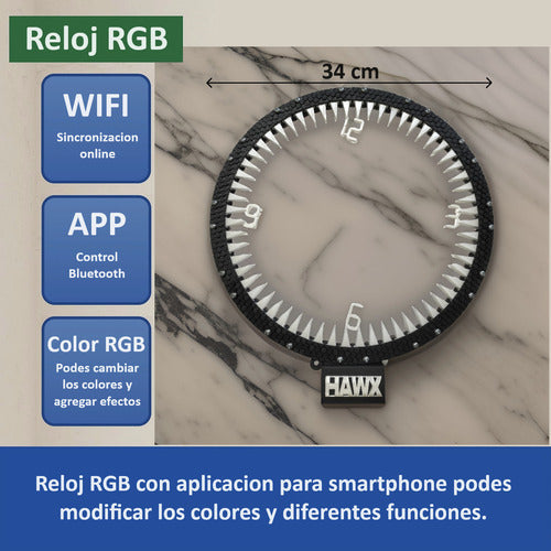 HAWX Rgb Digital Clock With Online Synchronization 3