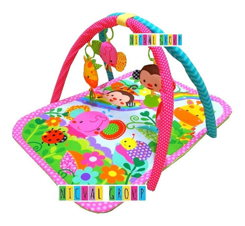 Woody Toys Baby Gym Play Mat with Detachable Arches and Rattles 0