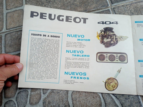 Antiguo Folleto Peugeot 404 De Concesionaria 1