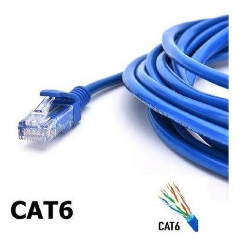 Cabo De Rede 5 Metros Rj45 Crimpado Cat6 Ethernet Lan 250mhz 1