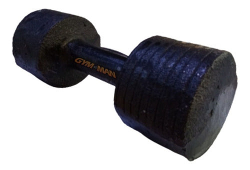 GYM-MAN 9kg Round or Hexagonal Cast Iron Dumbbell 1