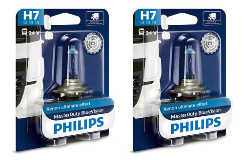 Philips Kit 2 Lampara H7 Master Duty Blue Vision 24v 70w 0