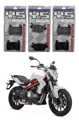 YS Brake Pad Kit for Both Wheels Benelli TNT 300 302S 0