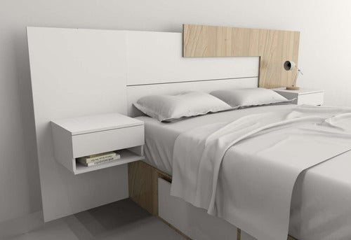 Table's Extendable Headboard with Floating Nightstands 3