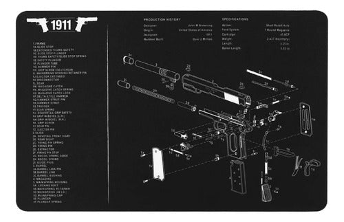 Tier One 1911 Disassembly Pad for Cleaning, Maintenance, and Parts Breakdown 0