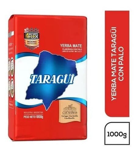 Taragüi Yerba Mate 4 Flex 4 Packages of 1kg 0