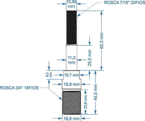 Parafuso Guia Diâmetro 11mm Para Furador Código 615801 1