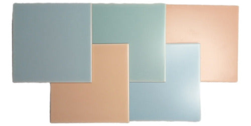 Pack of 5 Watercolor Matte 15x15cm Tiles for Artistic Mosaic - Choose Your Colors 0