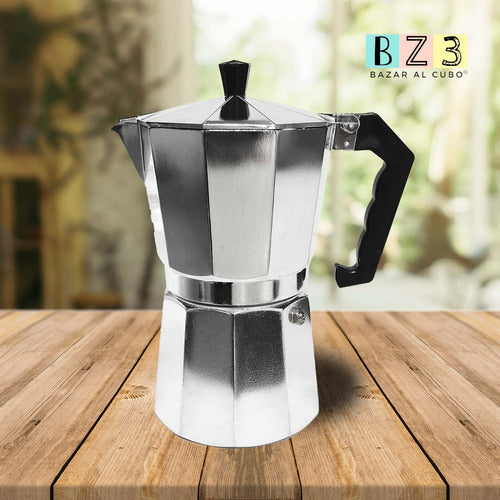 Italian Style Aluminum Coffee Maker 21cm for 9 Cups 500cc Bz3 by Benabi 3