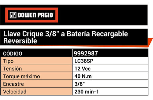 Llave Crique 3/8 A Bateria + Maletin +  8 Accesorios Bm 1