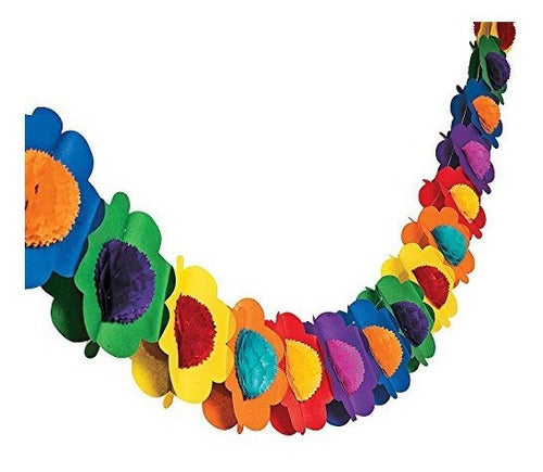 Fun Express Multicolor Tissue Flower Garland Novedad 1