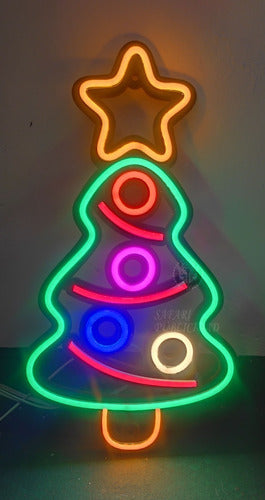 LED Neon Christmas Tree Sign - Christmas Neon LED Decoration 0