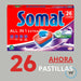 Somat Dishwasher Detergent 26 Tablets All-in-One 2