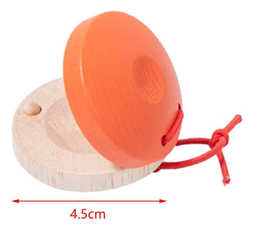 Instrumento De Percussão De Madeira Wooden Finger Castanet P 1