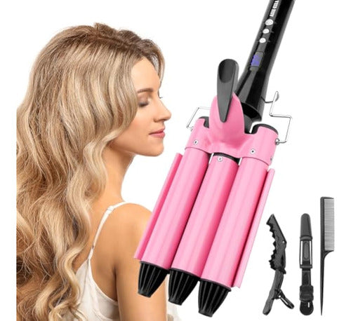 AIIE-EIIA 3 Barrel Curler, Triple Barrel Curling Iron 0