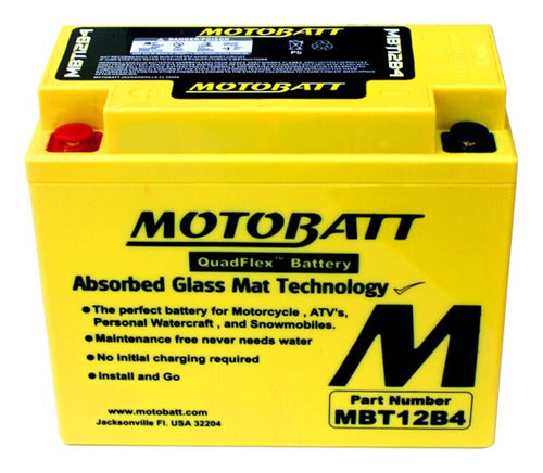 Motobatt Quadflex Battery Yamaha R 1 1000 Cc 1