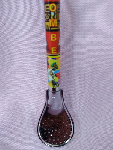 EL RINCONCITO BANDERAS Y MÁS Candombe Steel Bombilla with Decoration, More Designs 3