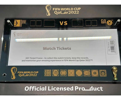 2022 Acrylic Display Frame, Qatar 2022 World Cup Ticket Memorabilia 0