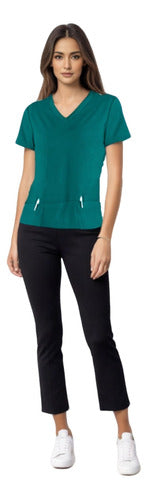 Dimedeti Medical Jacket V-Neck 3 Spacious Pockets Spandex 0