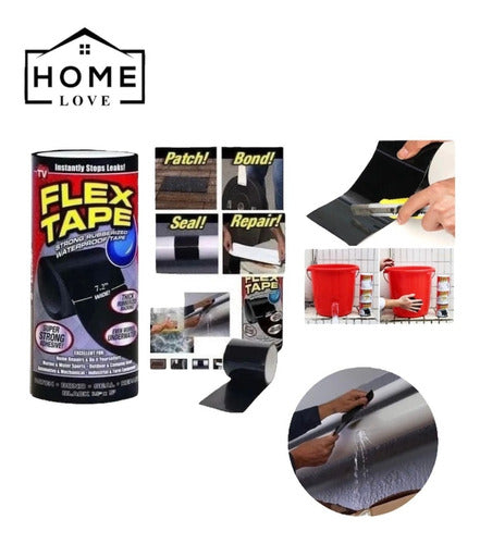 Flestape Waterproof Multi-Purpose Adhesive Tape Black Flex Tap 1