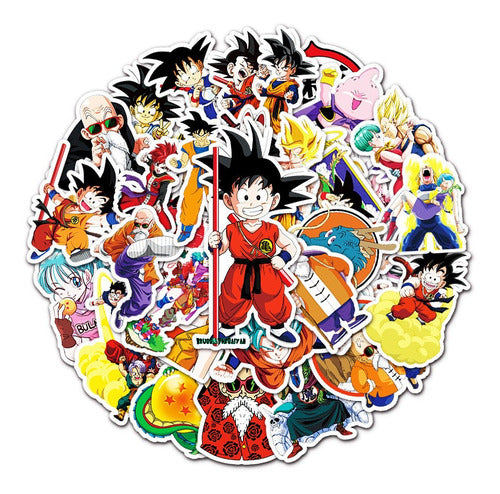 Stickers Dragón Ball Z Papel Autoadhesivo Goku X50 Unidades 0