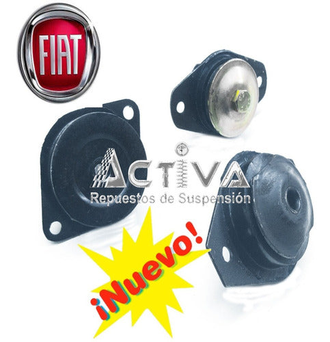 Indarg Kit Soporte Pata Motor y Caja Fiat Duna Uno Motor Tipo 1.6 1