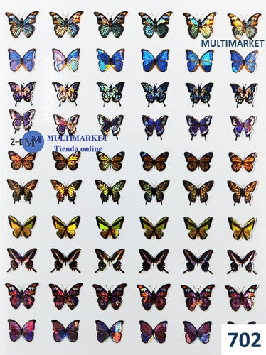 Self-Adhesive Nail Stickers - Butterflies - Nail Art 100