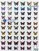 Self-Adhesive Nail Stickers - Butterflies - Nail Art 100