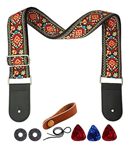 Farcaya Guitar Strap Acoustic Electric Bass Guitar Strap Ja 0